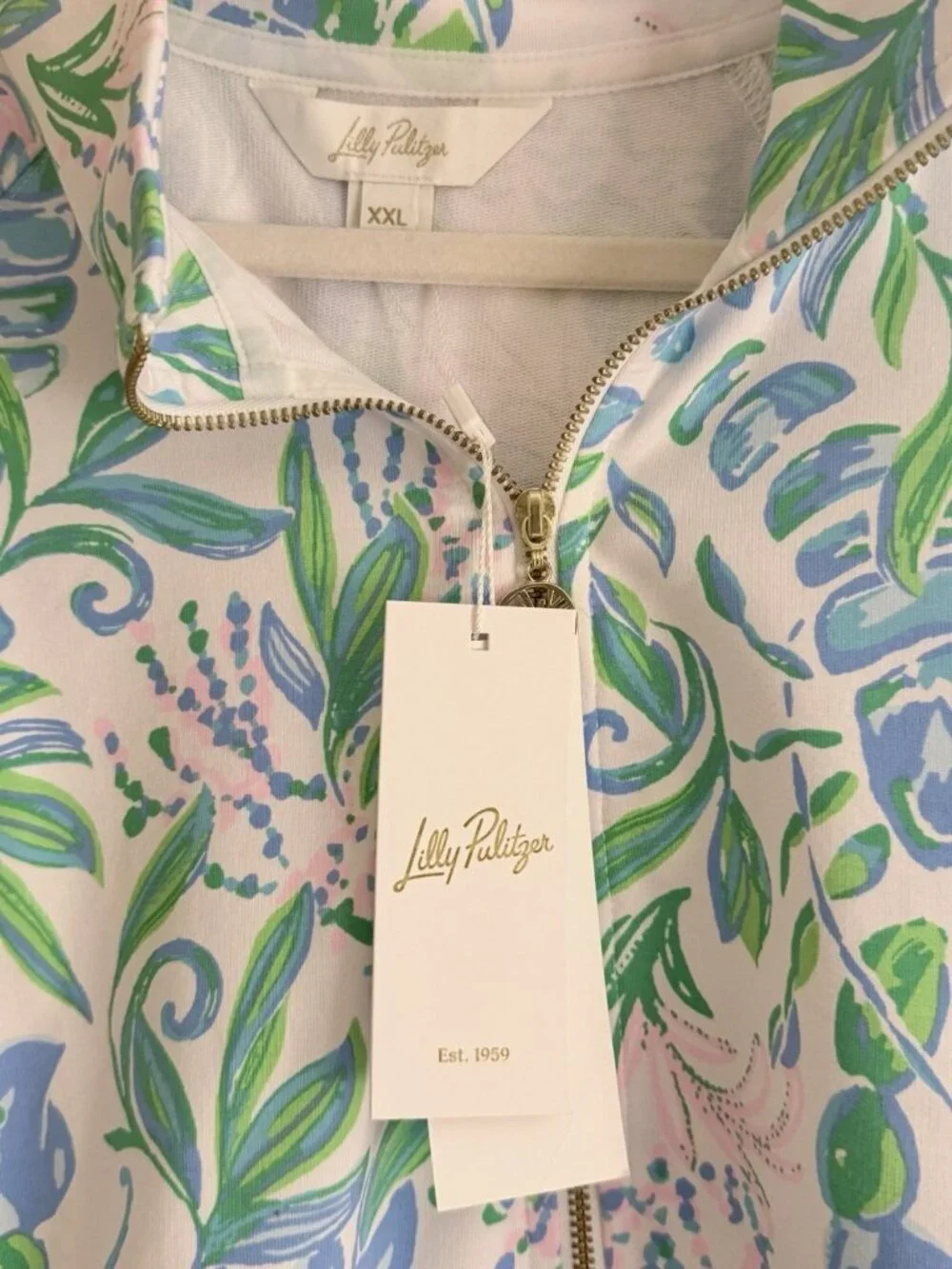 LILLY PULITZER  Skipper Popover Top  JUST A PINCH  Size XXL NWT - Picture 4 of 8